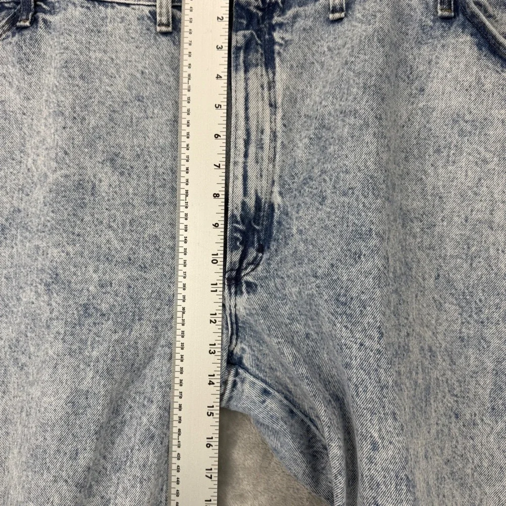 Rustler Mens Acid Wash Denim Jeans 48x30 Made in USA Vintage‎ Straight Leg Blue